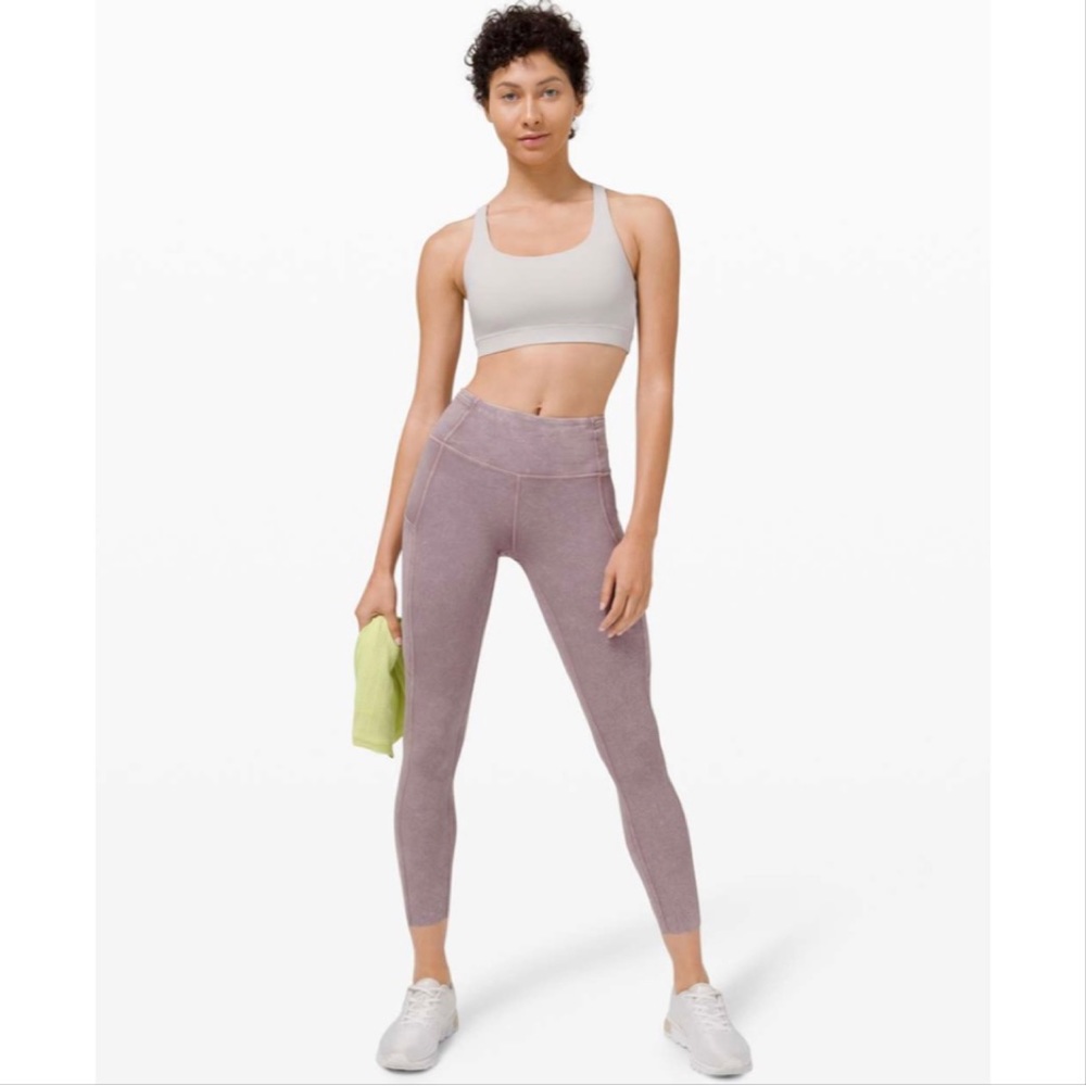 Lululemon Fast and Free 25 in Inseam High Rise Tight in Ice Wash Violet